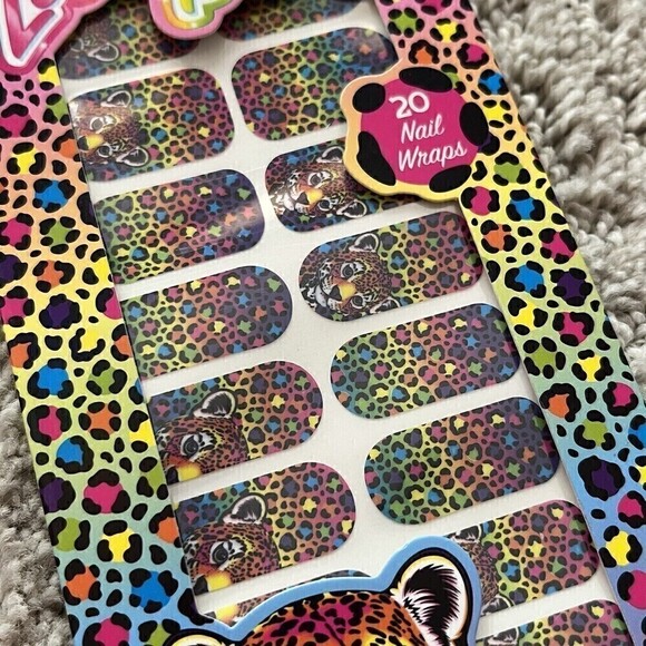 Orly x Lisa Frank 20 Nail Wraps Hunter Leopard Cheetah Press On Colorful - Picture 5 of 5